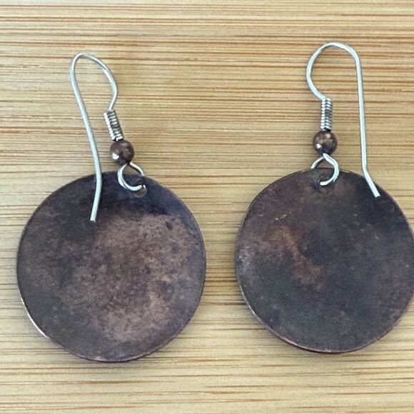 Silver/copper earrings - Picture 4 of 4